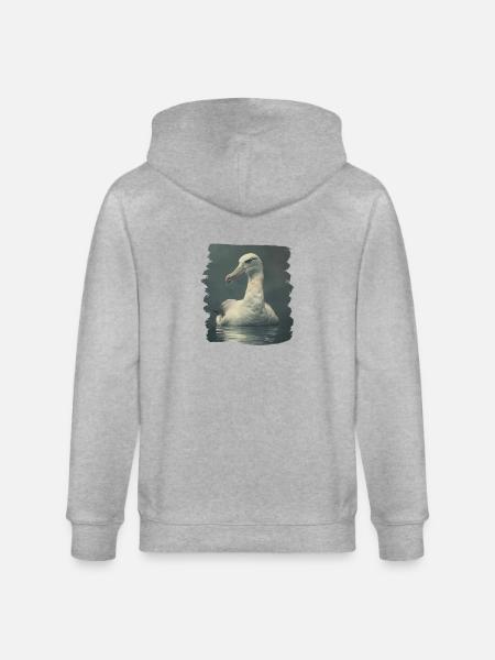 Albatross Albatrosse Albatros - Stanley/Stella CULTIVATOR Unisex Organic Hooded Jacket - heather grey