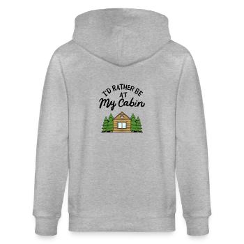 Cabane de camping Forêt - Veste à capuche bio CULTIVATOR Stanley/Stella Unisexe - gris chiné - Dos - Luana (180cm)