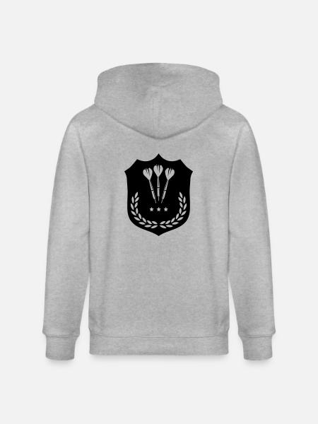 dart wappen - Stanley/Stella Unisex Bio-Kapuzenjacke CULTIVATOR  - Grau meliert