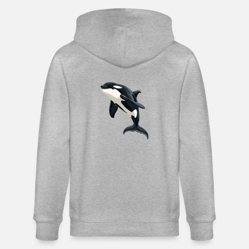 Orcas Orca - Stanley/Stella Unisex Bio-Kapuzenjacke CULTIVATOR  - Grau meliert