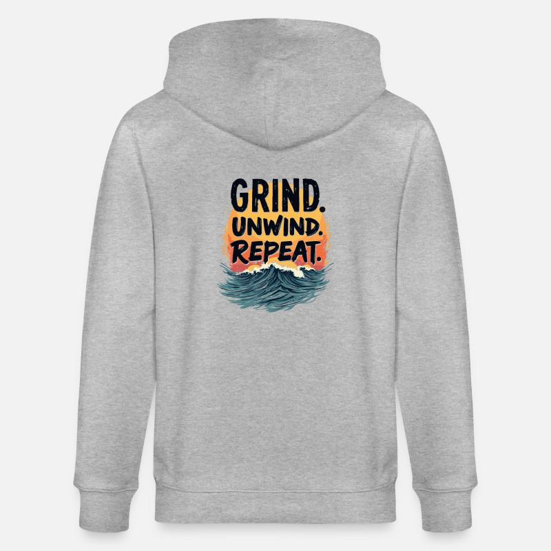 TRAVAILLER DUR, S’AMUSER DUR - Veste à capuche bio CULTIVATOR Stanley/Stella Unisexe - gris chiné