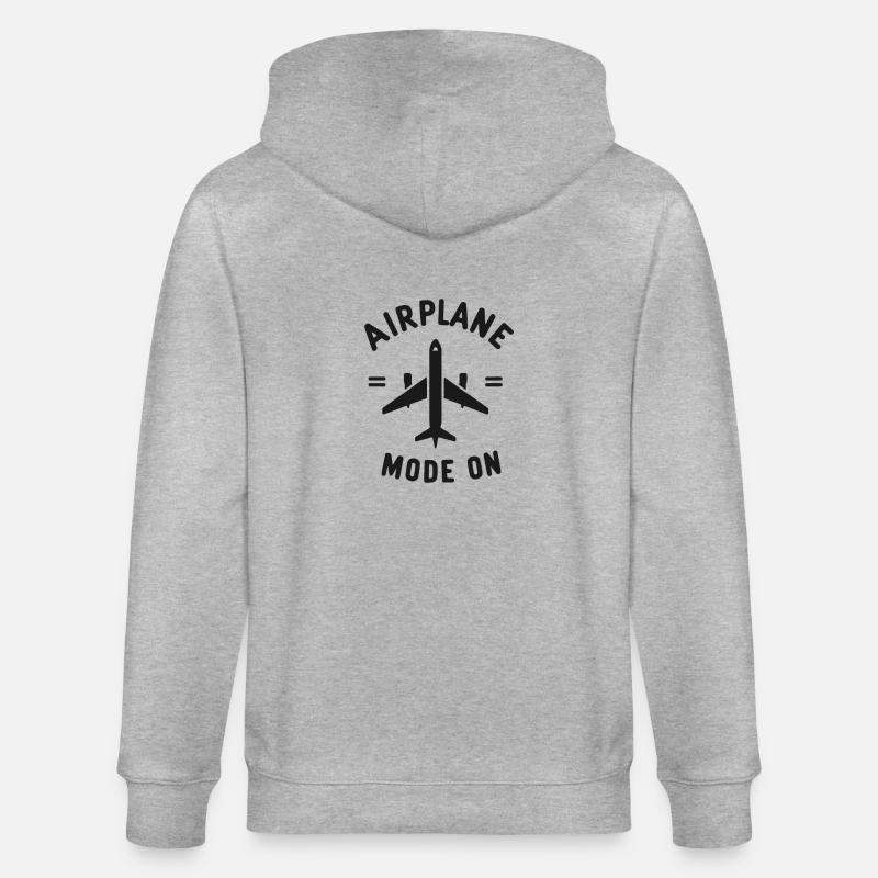 Flugzeugmodus Ein - Stanley/Stella Unisex Bio-Kapuzenjacke CULTIVATOR  - Grau meliert