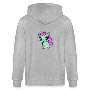 Bébé Licorne Licornes Enfant Enfants Enfant Enfant Cheval - Veste à capuche bio CULTIVATOR Stanley/Stella Unisexe - gris chiné - Dos - Luana (180cm)