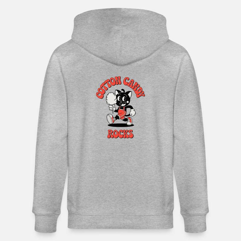 COTTON CANDY - Stanley/Stella CULTIVATOR  Unisex Organic Hooded Jacket - heather grey