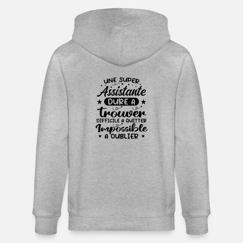 Ein Super Assistant - Assistent Geschenk - Stanley/Stella Unisex Bio-Kapuzenjacke CULTIVATOR - Grau meliert