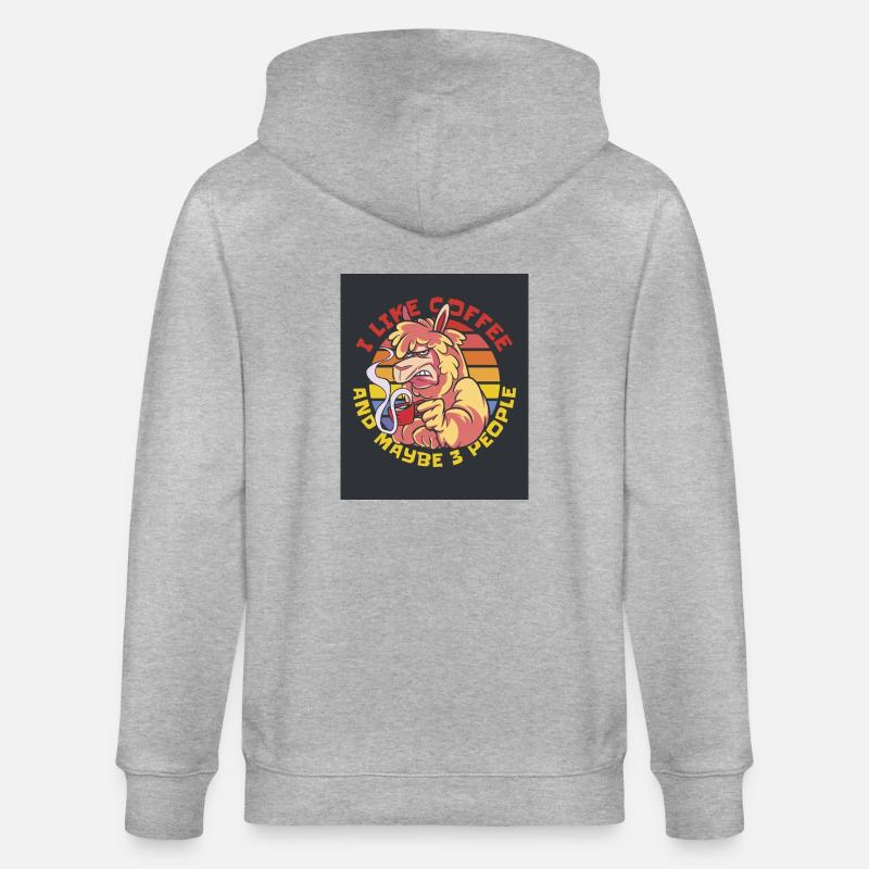 16992 GrumpyAlpacaTshirt PR - Veste à capuche bio CULTIVATOR Stanley/Stella Unisexe - gris chiné