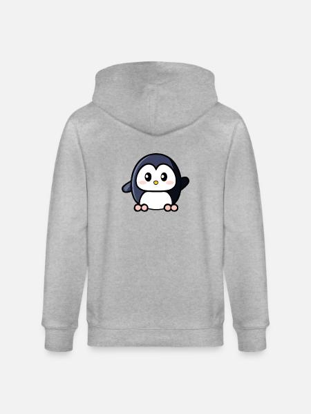 Mignon pingouin agitant - Veste à capuche bio CULTIVATOR Stanley/Stella Unisexe - gris chiné