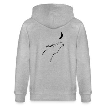 cheval de lune - Veste à capuche bio CULTIVATOR Stanley/Stella Unisexe - gris chiné - Dos - Luana (180cm)