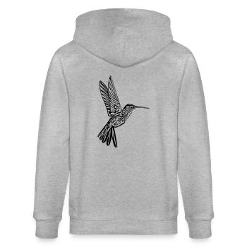 humming-bird - Stanley/Stella CULTIVATOR  Unisex Organic Hooded Jacket - heather grey - Back - Luana (180cm)