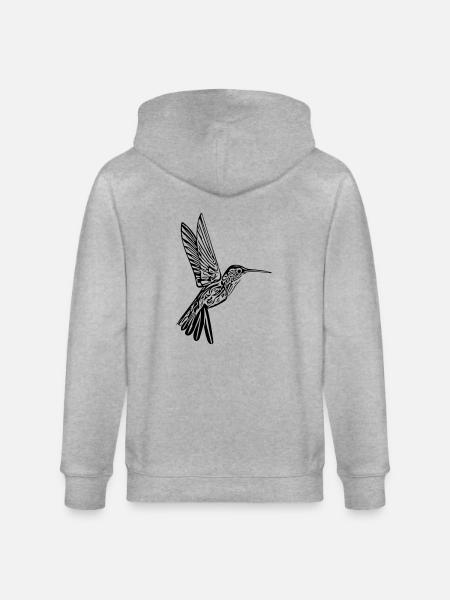 humming-bird - Stanley/Stella CULTIVATOR Unisex Organic Hooded Jacket - heather grey