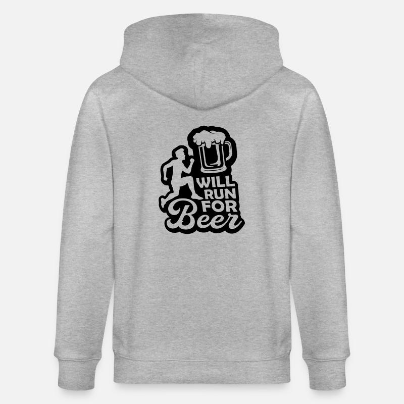 Course à la bière - Veste à capuche bio CULTIVATOR Stanley/Stella Unisexe - gris chiné