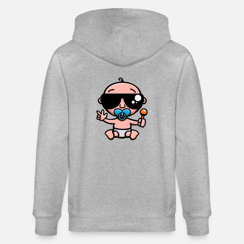 Bébé Cool Blue - Veste à capuche bio CULTIVATOR Stanley/Stella Unisexe - gris chiné