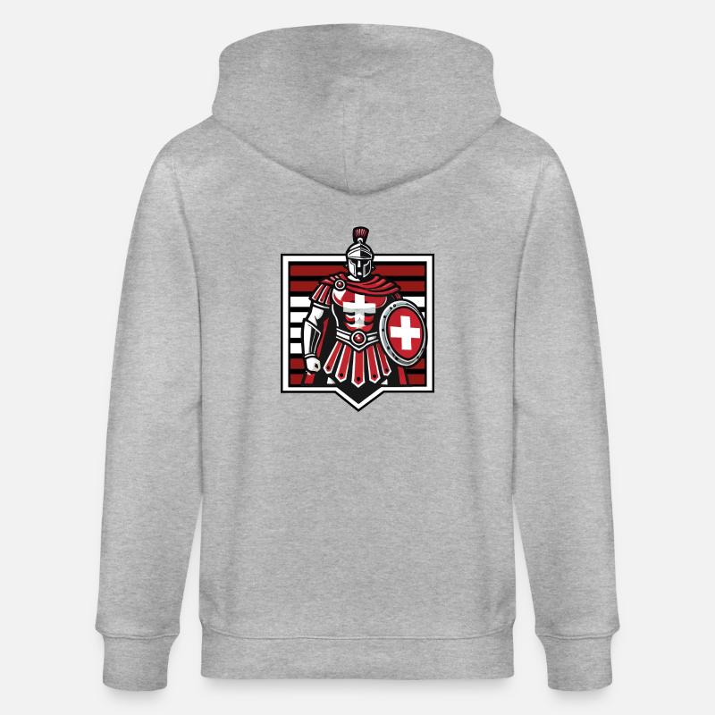 Gladiator Schweiz #2 - Stanley/Stella Unisex Bio-Kapuzenjacke CULTIVATOR  - Grau meliert