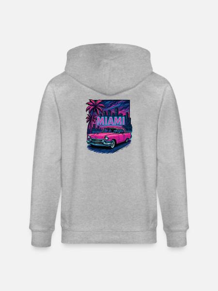 miami stadt - Stanley/Stella Unisex Bio-Kapuzenjacke CULTIVATOR - Grau meliert