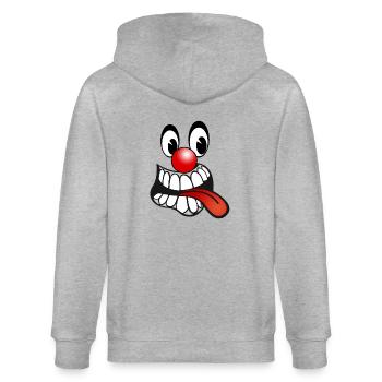 smiley design 1 - Stanley/Stella CULTIVATOR  Unisex Organic Hooded Jacket - heather grey - Back - Luana (180cm)