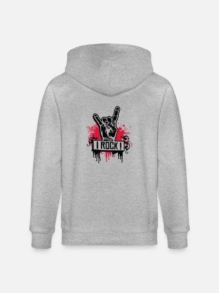 I ROCK - Stanley/Stella Unisex Bio-Kapuzenjacke CULTIVATOR - Grau meliert