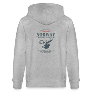 Norway Moose - Stanley/Stella Unisex Bio-Kapuzenjacke CULTIVATOR  - Grau meliert - Hinten - Luana (180cm)