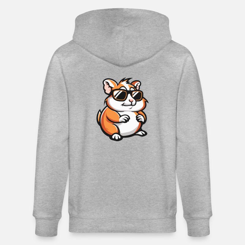 Hamster Bande Dessinée Cool - Veste à capuche bio CULTIVATOR Stanley/Stella Unisexe - gris chiné