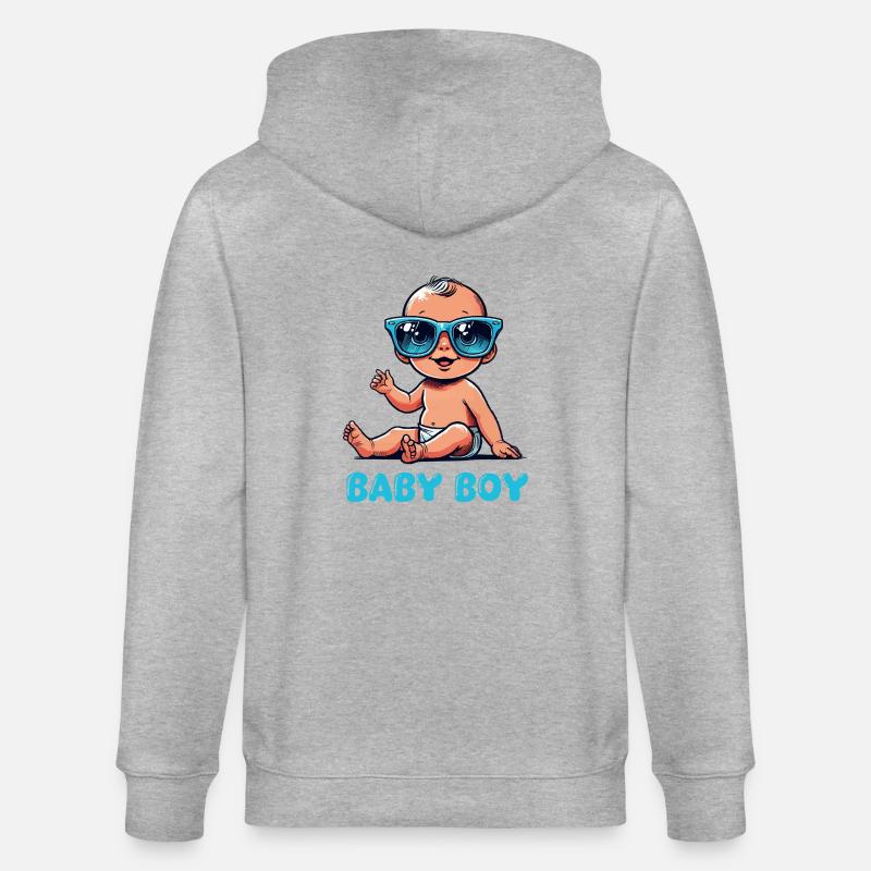 Bande dessinée pour bébé - Veste à capuche bio CULTIVATOR Stanley/Stella Unisexe - gris chiné