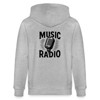 Musikradio - Stanley/Stella Unisex Bio-Kapuzenjacke CULTIVATOR  - Grau meliert - Hinten - Luana (180cm)