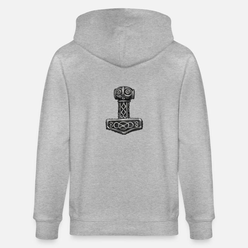 Thor Marteau Mjolnir Mjolnir - Veste à capuche bio CULTIVATOR Stanley/Stella Unisexe - gris chiné