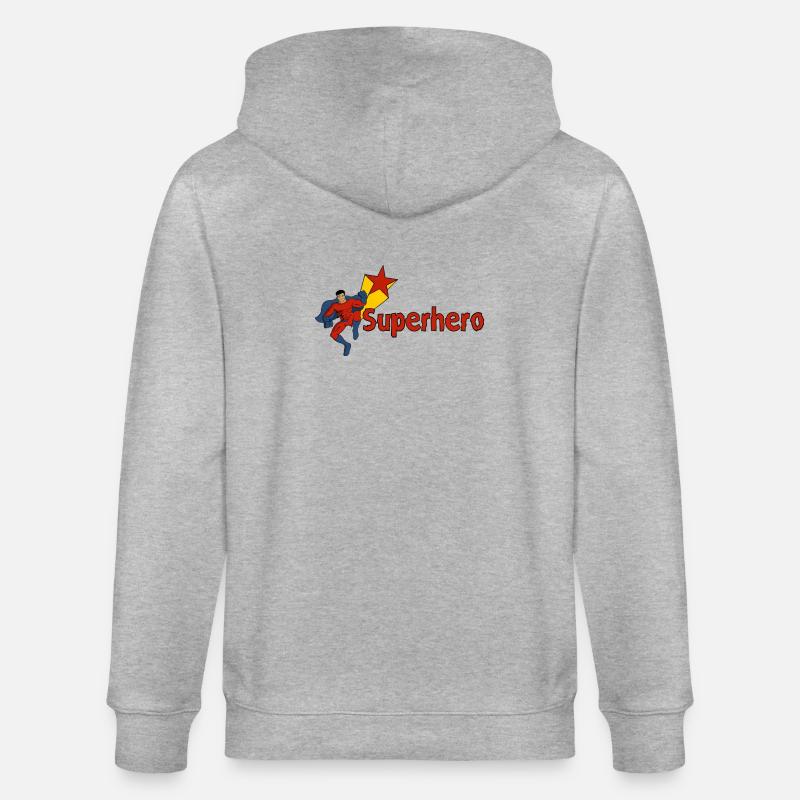 Superhero Comic Superheld - Ideale Geschenkidee - Stanley/Stella Unisex Bio-Kapuzenjacke CULTIVATOR  - Grau meliert