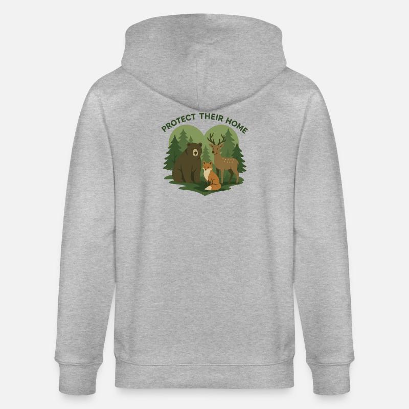 Protéger leur maison - Veste à capuche bio CULTIVATOR Stanley/Stella Unisexe - gris chiné