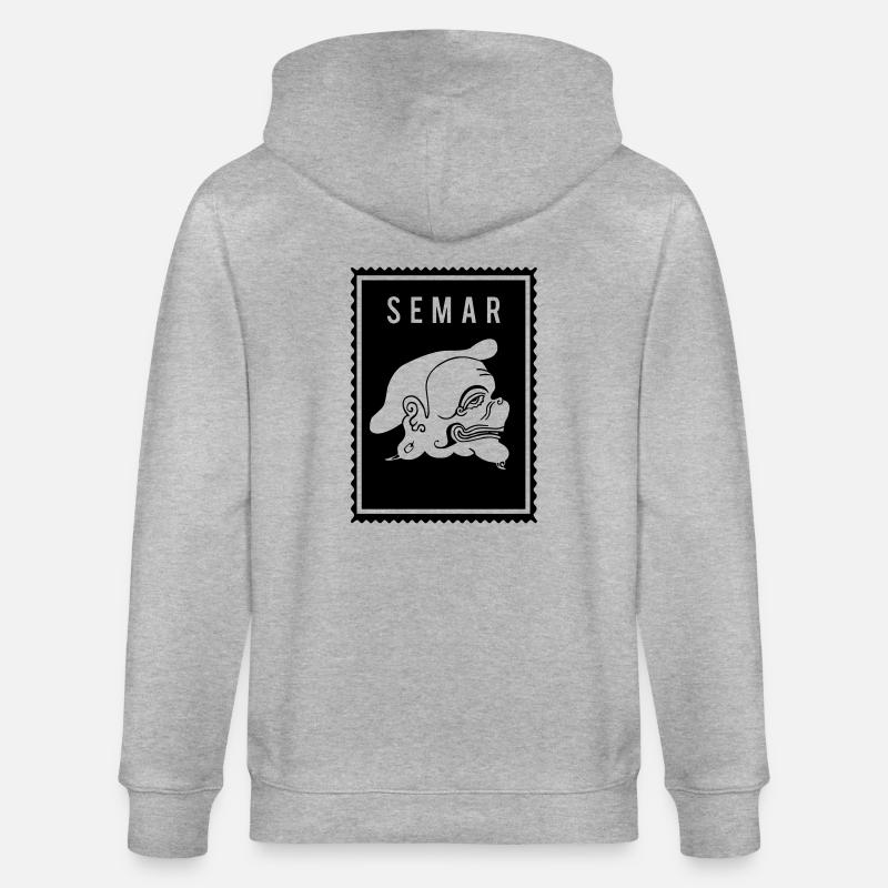 Semar - Wayang - Stanley/Stella Unisex Bio-Kapuzenjacke CULTIVATOR  - Grau meliert