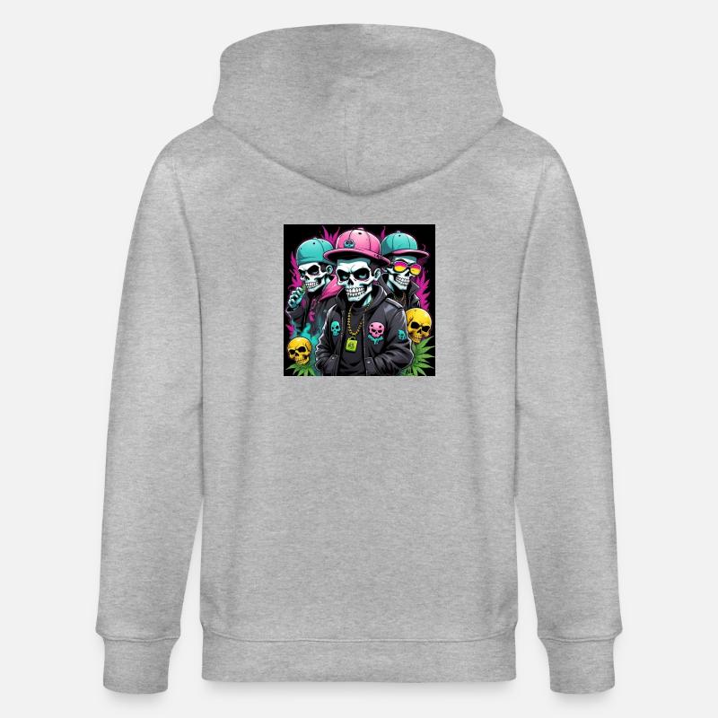 BULL - Stanley/Stella CULTIVATOR  Unisex Organic Hooded Jacket - heather grey