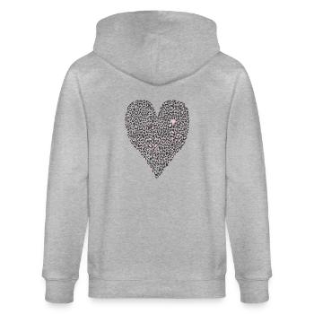 Heart of a Tiger - Stanley/Stella CULTIVATOR  Unisex Organic Hooded Jacket - heather grey - Back - Luana (180cm)
