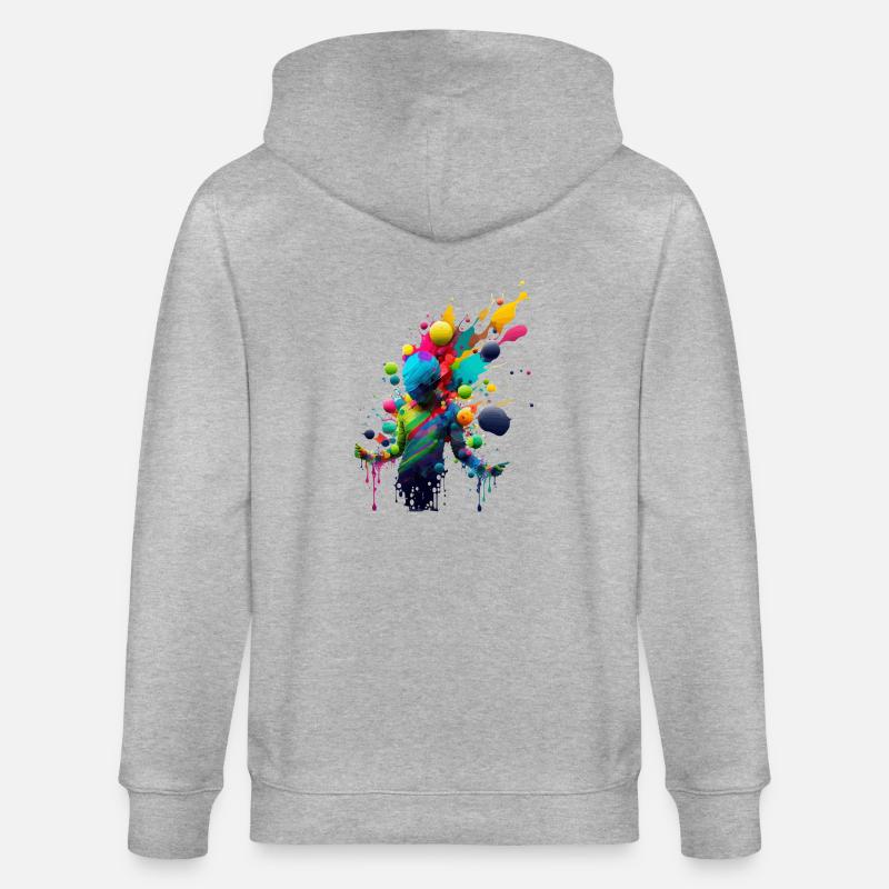 Explosion de couleurs - Veste à capuche bio CULTIVATOR Stanley/Stella Unisexe - gris chiné