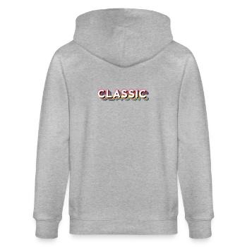 Retro Klassik - Stanley/Stella Unisex Bio-Kapuzenjacke CULTIVATOR  - Grau meliert - Hinten - Luana (180cm)