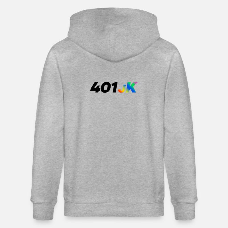 401JK Regenbogen Gradient - Stanley/Stella Unisex Bio-Kapuzenjacke CULTIVATOR  - Grau meliert