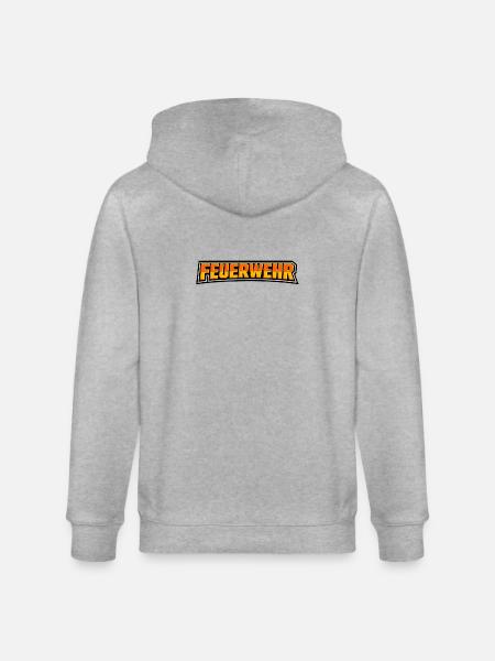 Fire Brigade Flames Logo - Stanley/Stella CULTIVATOR  Unisex Organic Hooded Jacket - heather grey
