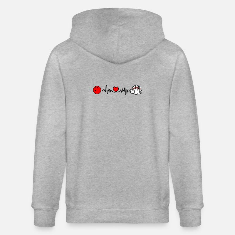 Bowling-Cardio-Herzfrequenz - Stanley/Stella Unisex Bio-Kapuzenjacke CULTIVATOR  - Grau meliert