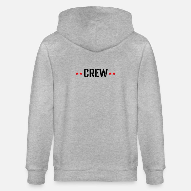 Crew mit Sterne - Stanley/Stella Unisex Bio-Kapuzenjacke CULTIVATOR  - Grau meliert