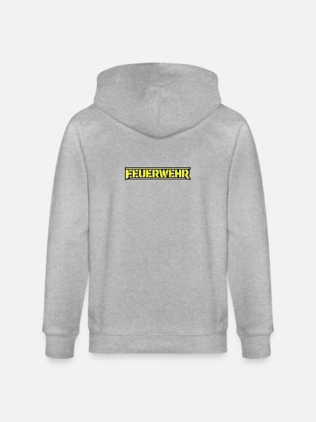 Fireworks Neon Lettering - Stanley/Stella CULTIVATOR  Unisex Organic Hooded Jacket - heather grey