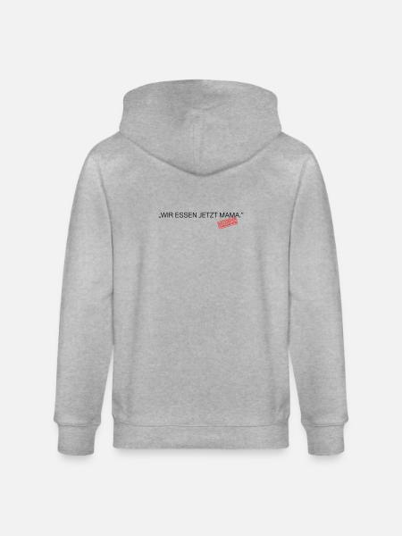 Satzzeichen Retten Leben Spruch - Stanley/Stella Unisex Bio-Kapuzenjacke CULTIVATOR - Grau meliert