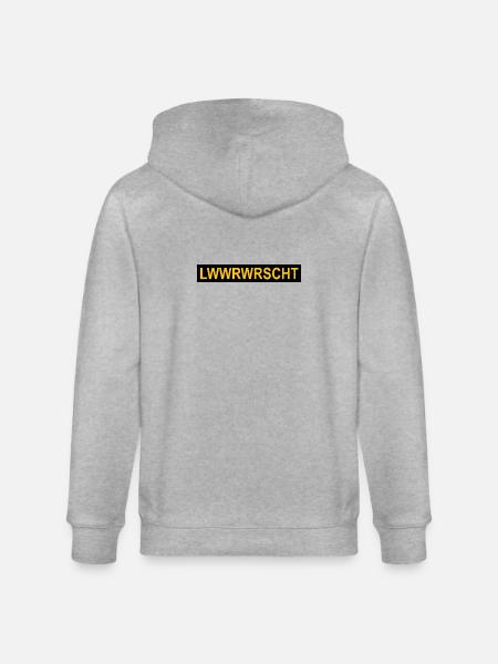 Leberwurst: Nationalgericht der Pfalz. - Stanley/Stella Unisex Bio-Kapuzenjacke CULTIVATOR  - Grau meliert