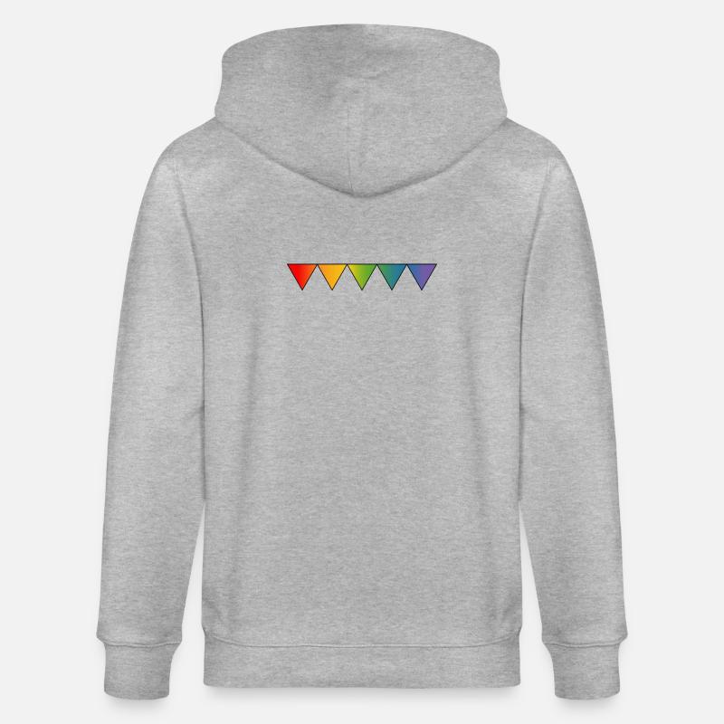 Regenbogen queer triangles - Stanley/Stella Unisex Bio-Kapuzenjacke CULTIVATOR  - Grau meliert
