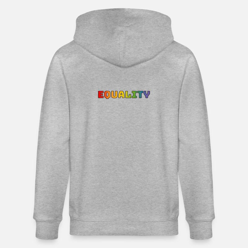 Regenbogen equality 1 - Stanley/Stella Unisex Bio-Kapuzenjacke CULTIVATOR  - Grau meliert