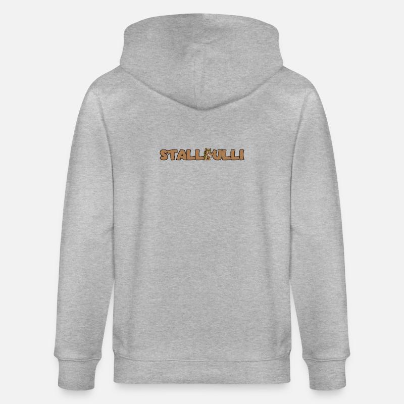Stallpulli - Stall - Pferd Pferde Reiter Reiterin - Stanley/Stella Unisex Bio-Kapuzenjacke CULTIVATOR  - Grau meliert