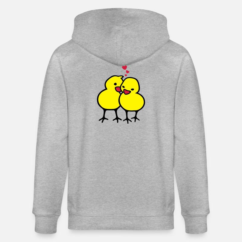 Chicks in Love (c) - Stanley/Stella Unisex Bio-Kapuzenjacke CULTIVATOR  - Grau meliert