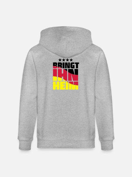 bringt ihn heim! WM pokal - Stanley/Stella Unisex Bio-Kapuzenjacke CULTIVATOR - Grau meliert