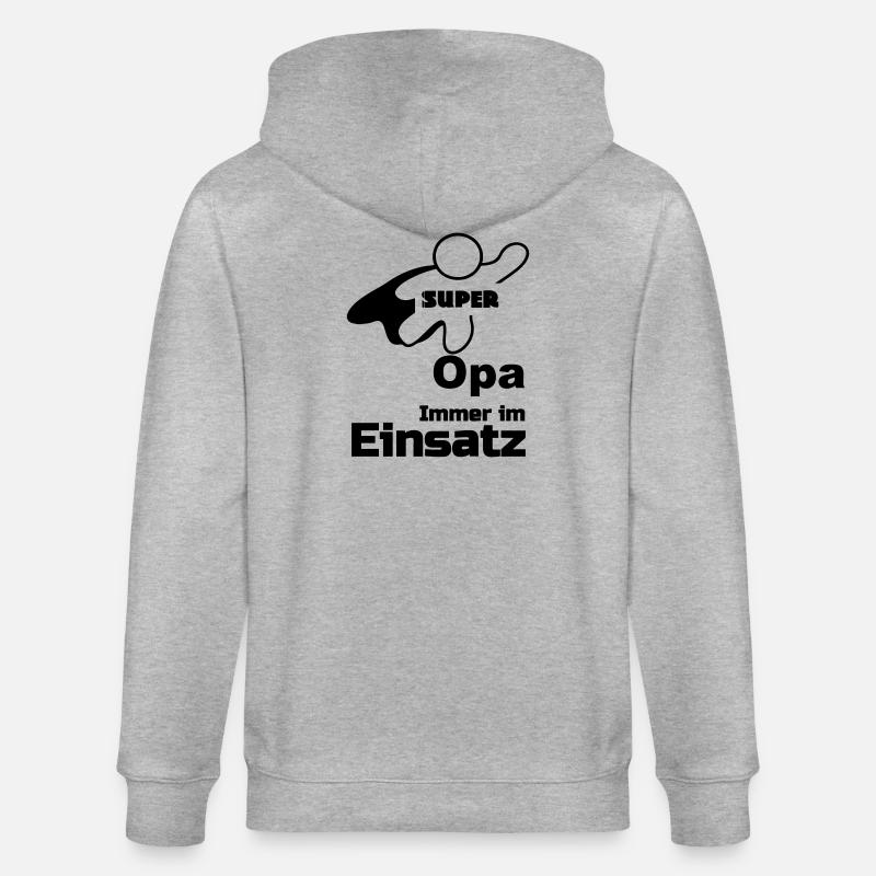 Super Opa Geschenk - Stanley/Stella Unisex Bio-Kapuzenjacke CULTIVATOR  - Grau meliert