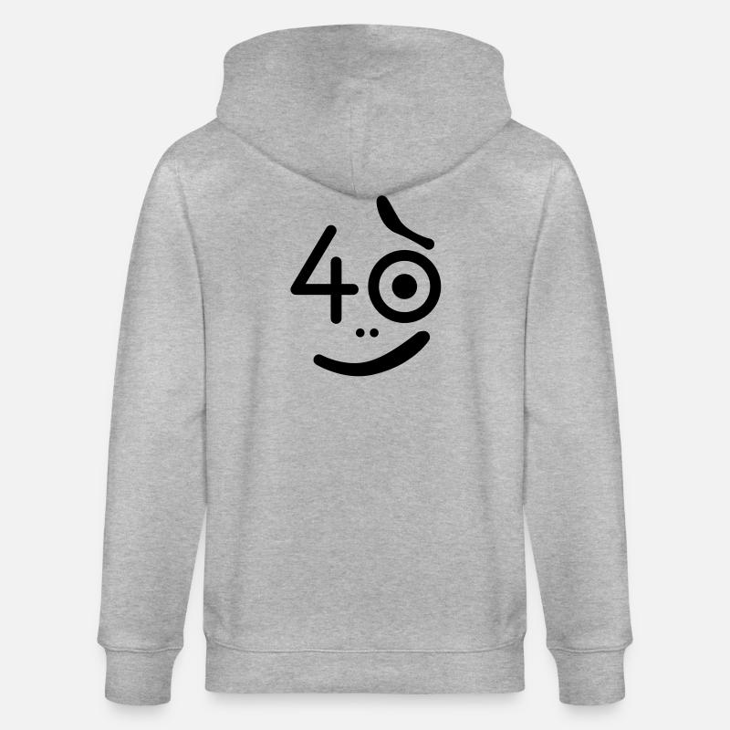 40 années - Alors quoi? - Veste à capuche bio CULTIVATOR Stanley/Stella Unisexe - gris chiné