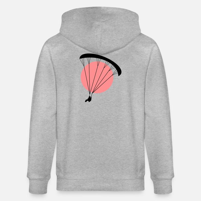 Paraglider Sunset Vector - Veste à capuche bio CULTIVATOR Stanley/Stella Unisexe - gris chiné