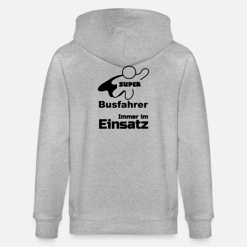 Super Busfahrer Bus, Verkehr, Beruf, Geschenk - Stanley/Stella Unisex Bio-Kapuzenjacke CULTIVATOR - Grau meliert