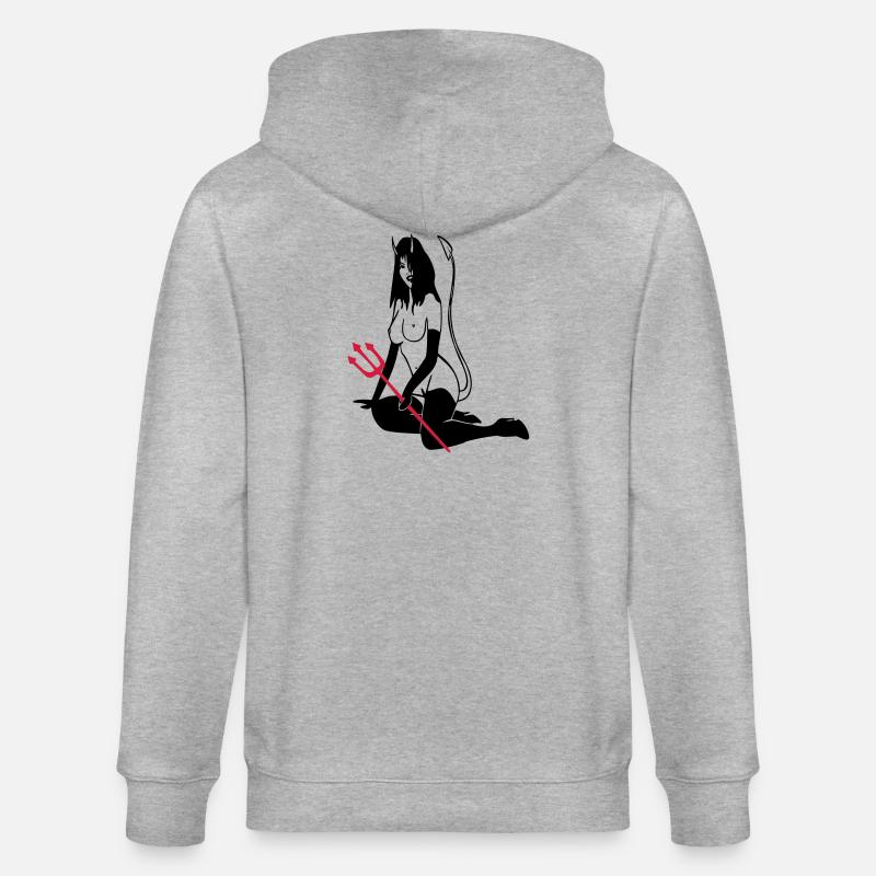Teufelchen - Stanley/Stella Unisex Bio-Kapuzenjacke CULTIVATOR  - Grau meliert
