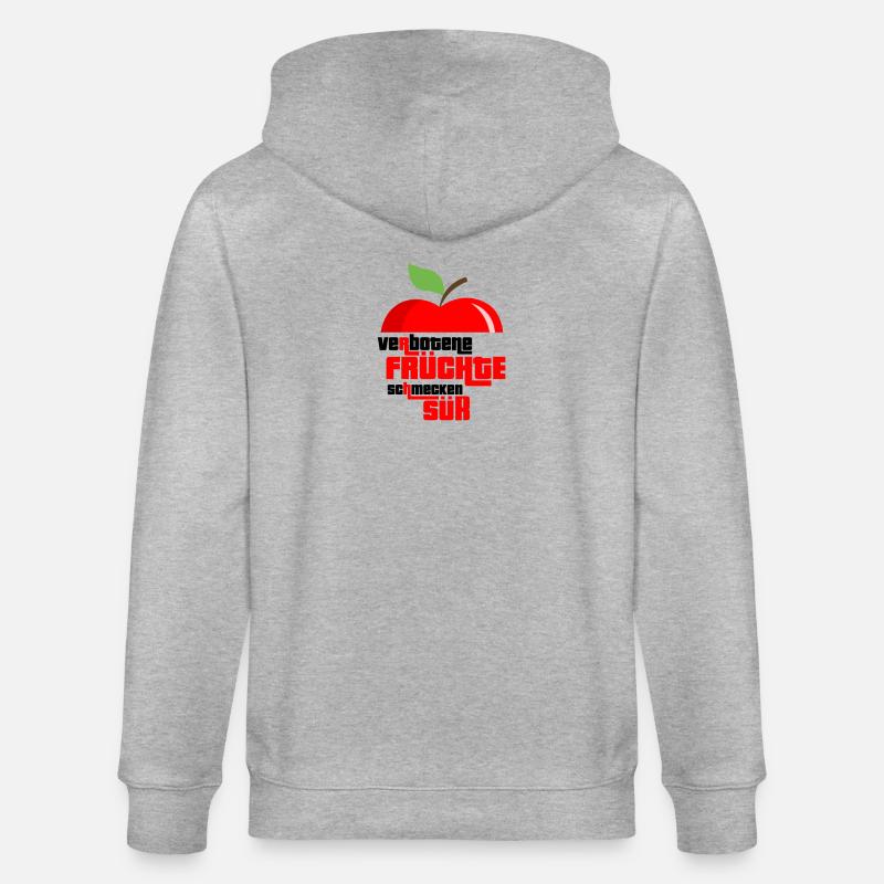 Obst Früchte Geschenkidee Früchte Funsprüche Obst - Stanley/Stella Unisex Bio-Kapuzenjacke CULTIVATOR  - Grau meliert